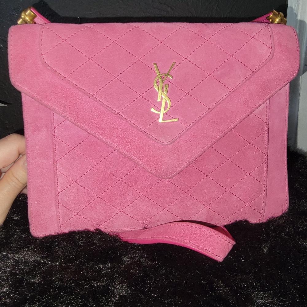 Yves Saint Laurent Pink Quilted Crossbody Bag